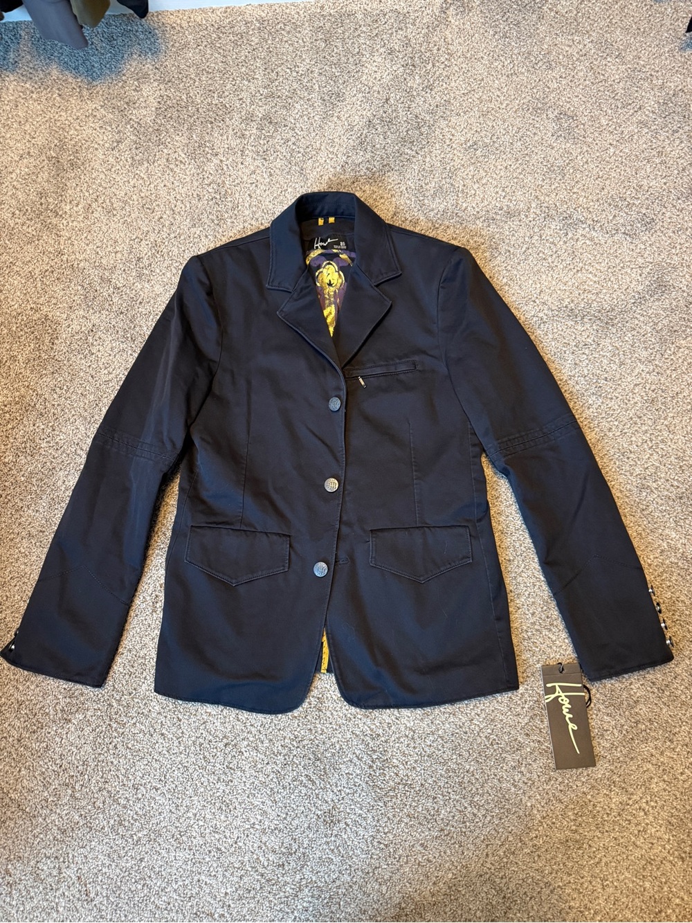 Howe Navy Tailored Button Up Blazer Jacket size 36